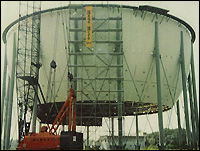 20万K球型タンク解体1